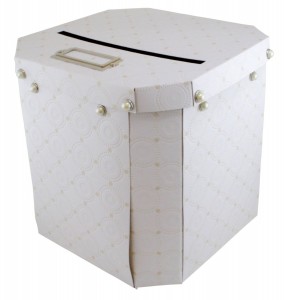WILTON Ornate Pearl Card Holder Box
